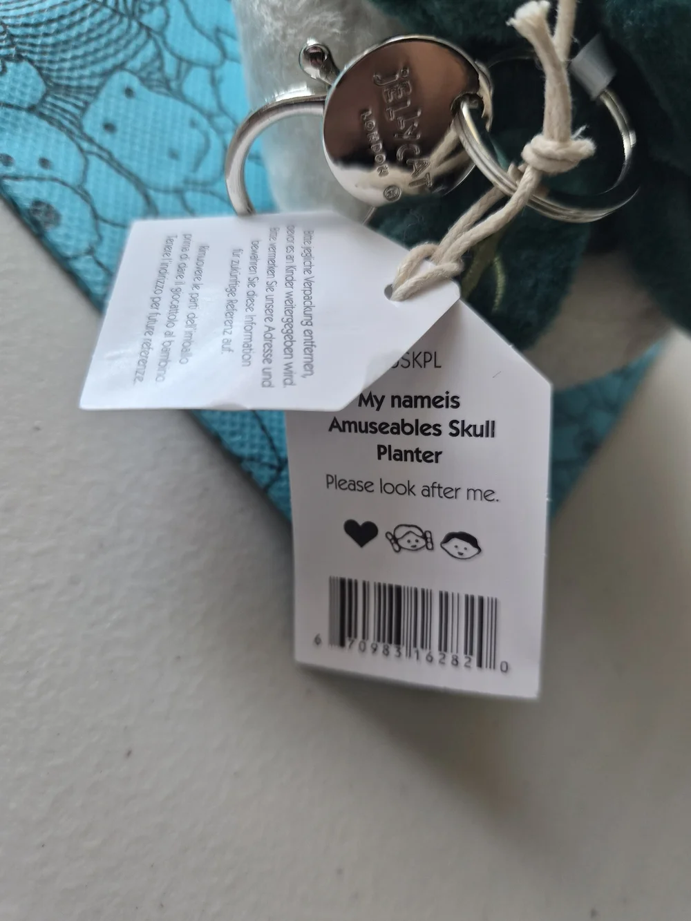 Jellycat Skull Plenter Bag Charm